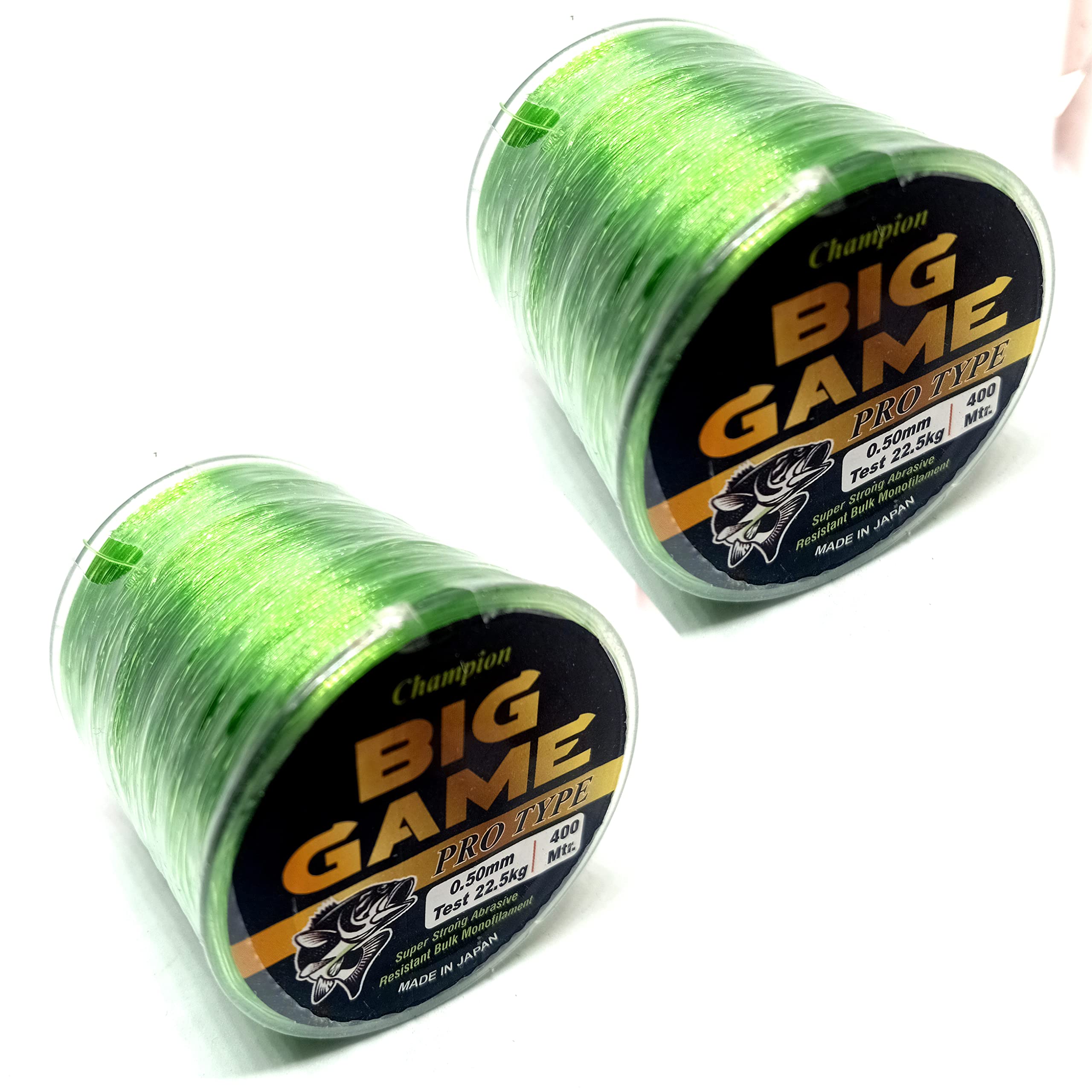 Coral-BigGame Dia 0.50mm Length 400Meter Colour Green Monofilament Fishing Line (Pack of 2)-image-47