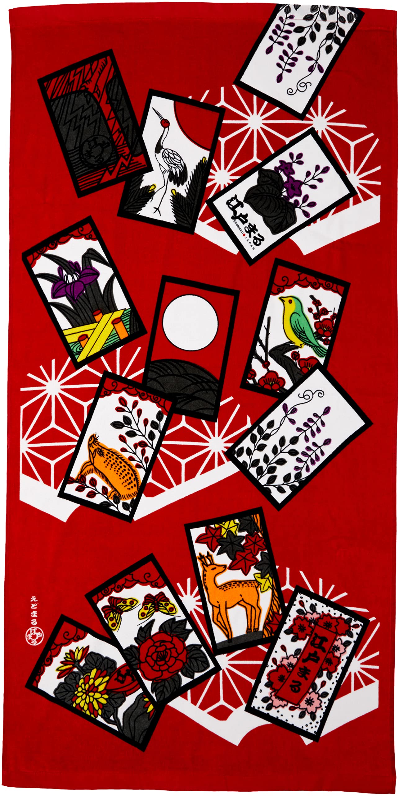 Amazon.co.jp: 丸眞 バスタオル 江戸まる 70×140cm 花札あそび