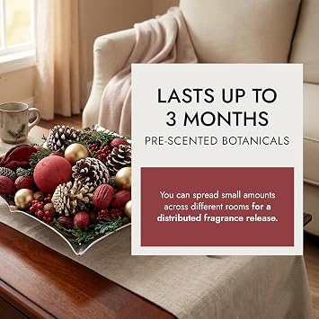 Claire Burke Christmas Memories Scented Potpourri Bag Dried Flower Potpourri Bowl Filler | Cinnamon, Clove & Brown Sugar | Decorative Home, Bathroom, and Bedroom Fragrance | 2 Qt Bag, 1 Count