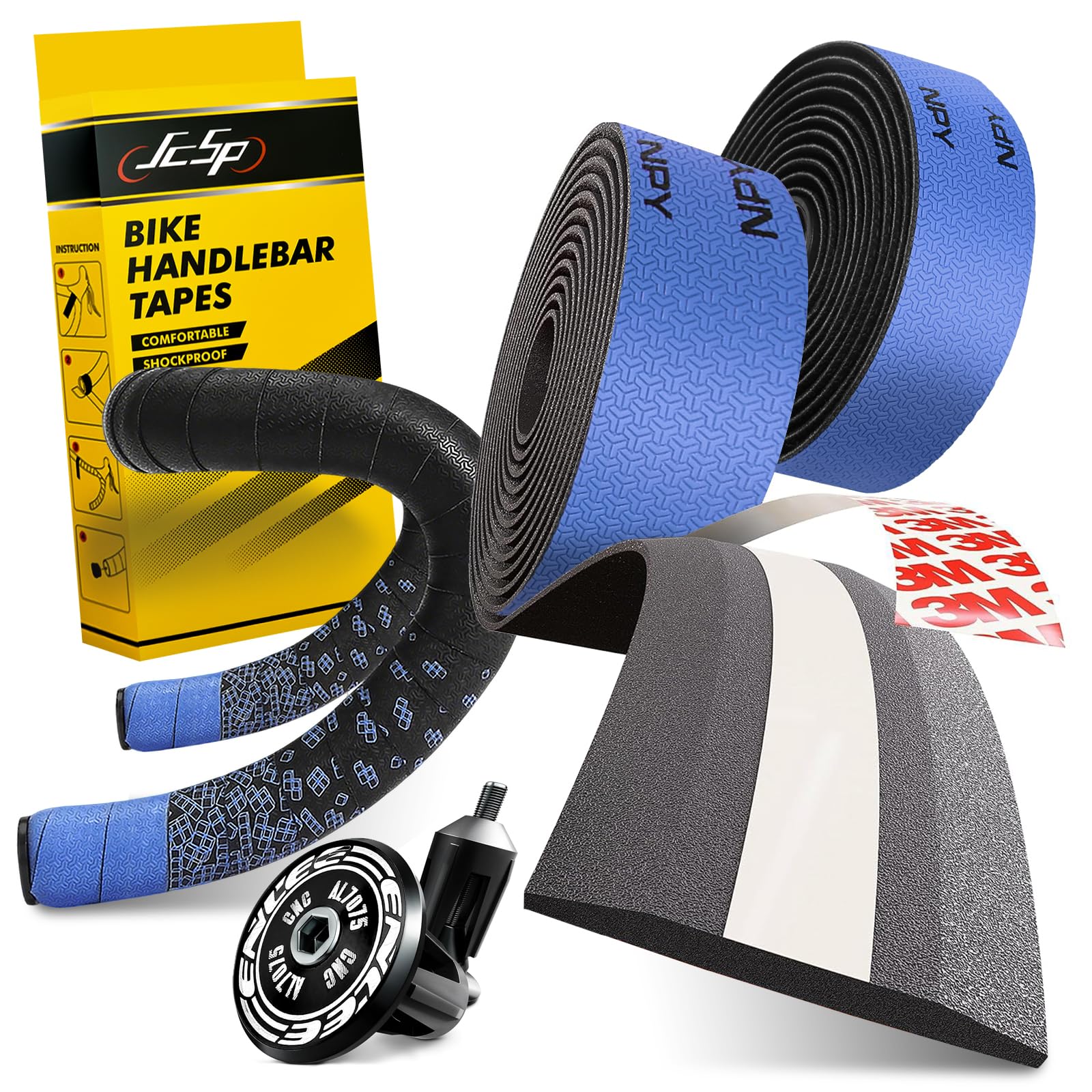 Nastro manubrio, Nastro manubrio bici corsa, Nastro bici da corsa manubrio, Nastro Ammortizzante Anti-Sudore per Manubrio MTB Migliora la Presa della Tua Bici con Questi Nastri Manubrio per Bicicletta
