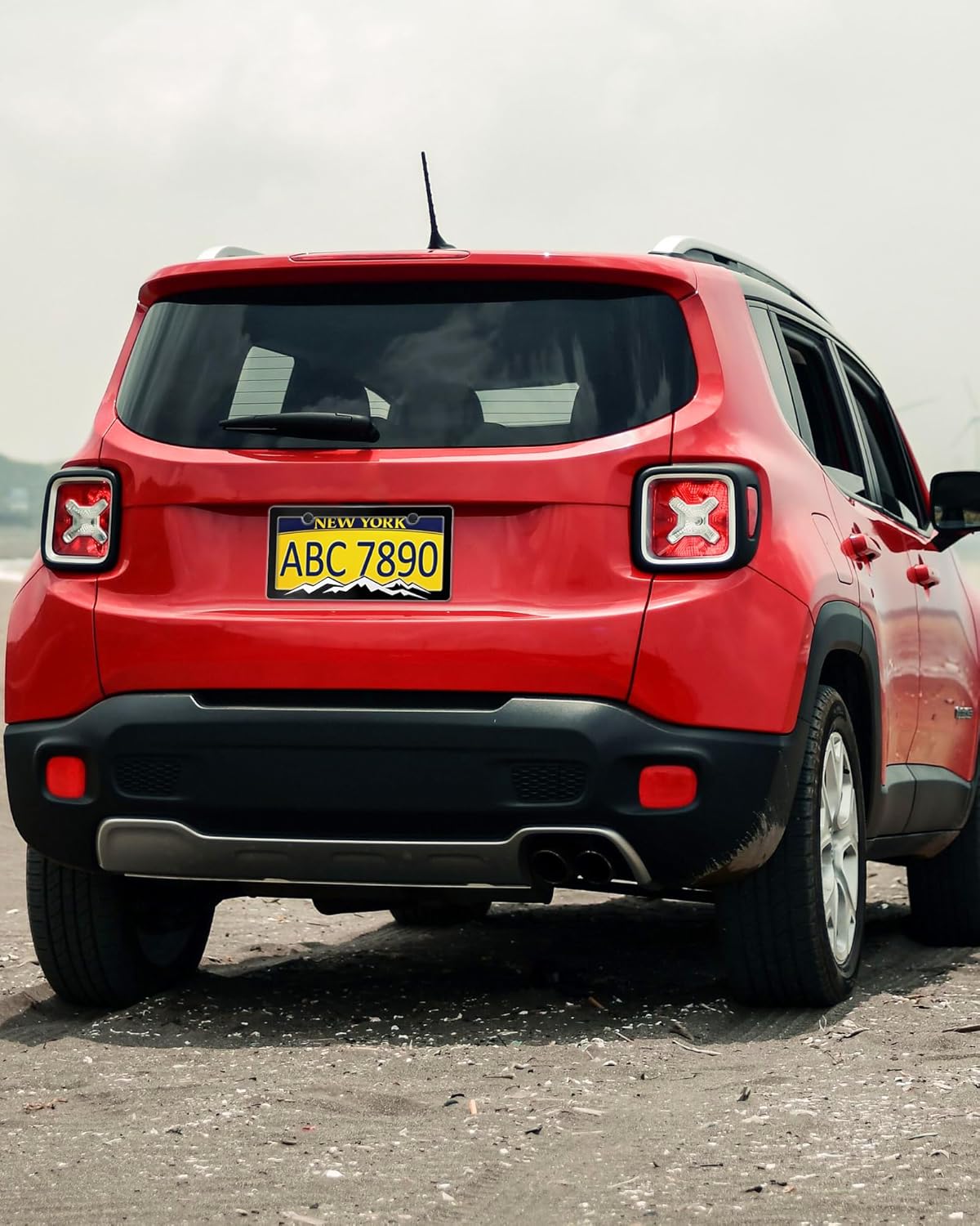 Mountain License Plate Frames- White on Black 3D Mountain Raised, ABS Plastic Car Tag Holder | Includes Rust-Proof Screws, Caps & Free Vinyl Decal Sticker - Image 5