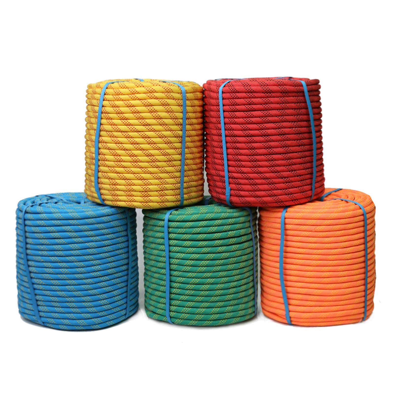 Cuerda Negro 10mm/12mm/14mm/16mm Cuerda De Nylon A Prueba De Fuego,Aire Libre Cuerda De Escalada Cuerda De Rappel,Cuerda Estática Que Salva Vidas,Cuerda De Aventura Rescate De Campamento