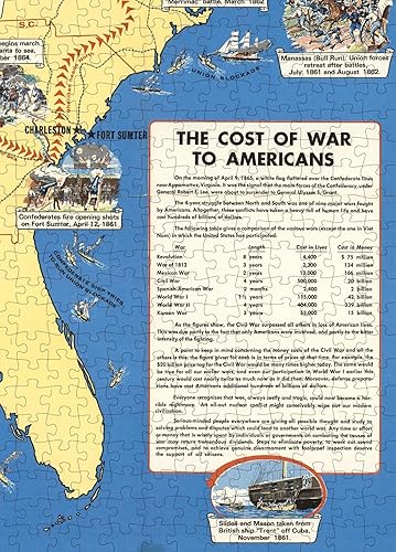 Miniatura 7 de 1966 Rompecabezas de la Guerra Civil Servicio de Educación Cívica Regalo Único Juegos de Rompecabezas Abraham Lincoln, Ulysses S. Grant