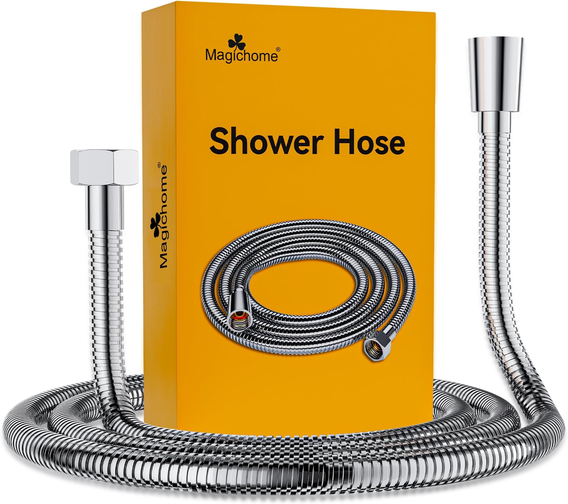 Magichome 1.5m Shower Hose – Leakproof, Anti-Kink, High Pressure Resistance Shower Hose Replacement, Universal Fit (G1/2 Standard) Hose with Brass Connectors & Washers