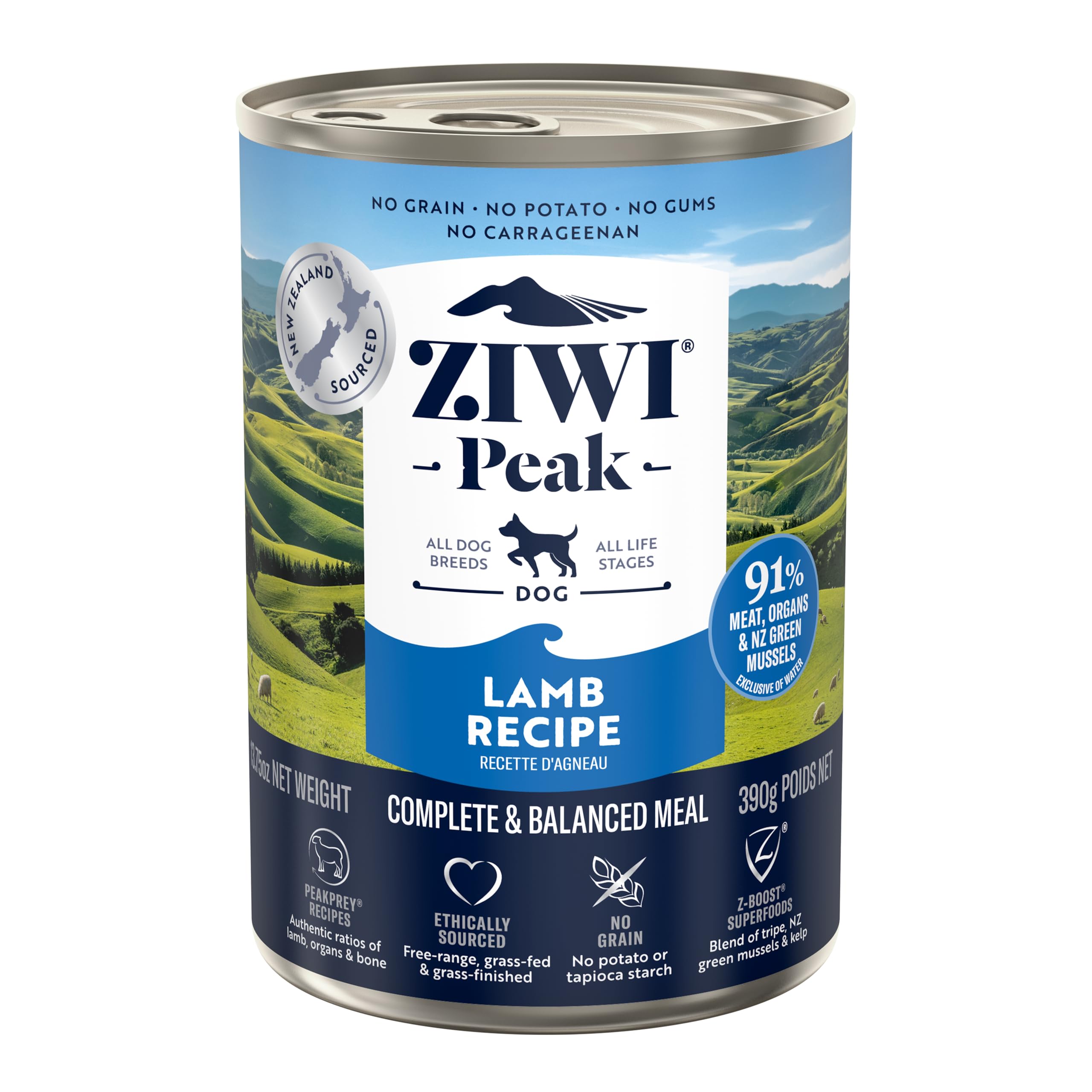 Ziwipeak Natural Balanced Diet Daily Dog Lamb Cuisine Recipe Food Meal Can 13z
