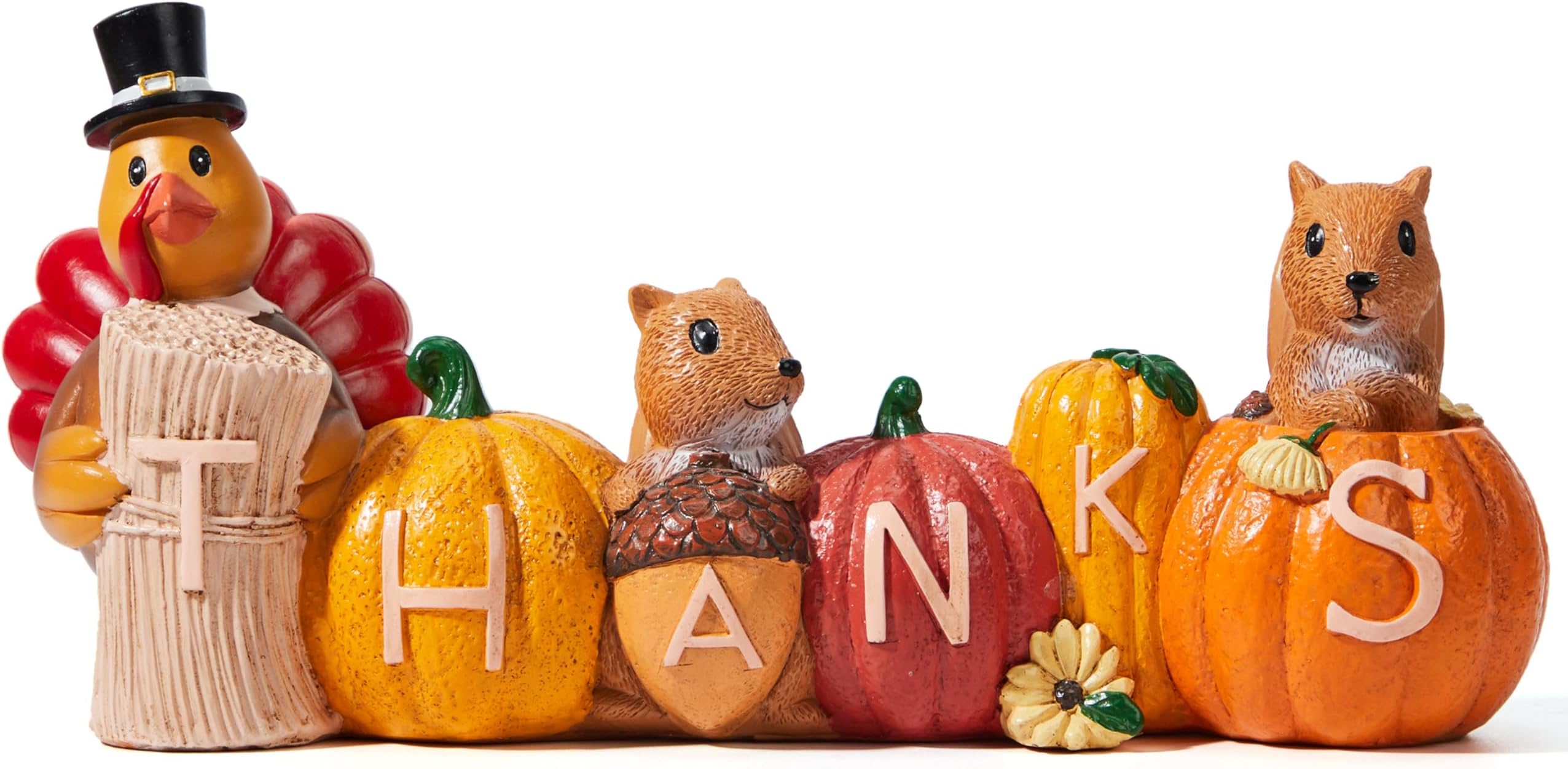 JOYIN Thanksgiving Pumpkin Turkey Tabletop Centerpiece Decor, Resin Turkey Figurines, Thanksgiving Decoration, Fall Harvest Tabletop, Indoor Kitchen, Party Supplies, Autumn Decor
