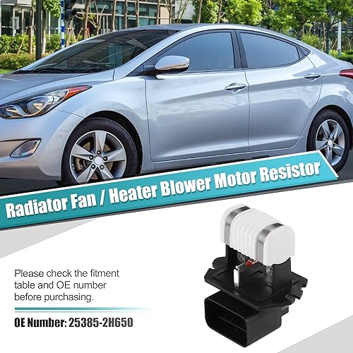 Miniatura 2 de uxcell Resistencia del ventilador de enfriamiento del radiador del motor No.25385-2H650 Módulo de control del calentador del motor del ventilador de