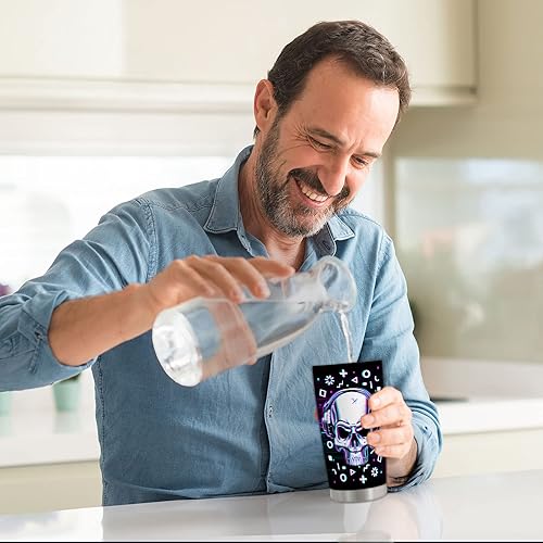 Miniatura 4 de Macorner Regalos para jugadores  Vaso de acero inoxidable con calavera de 20 onzas para hombres, regalos de cumpleaños para papá de niños y regalos