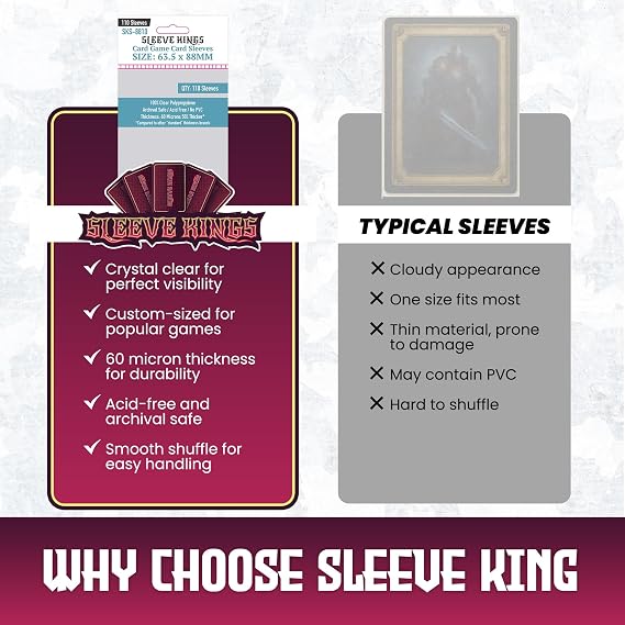 110 X Standard Card Sleeves 63.5mm X 88mm