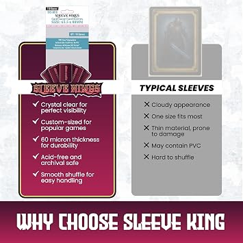 110 X Standard Card Sleeves 63.5mm X 88mm