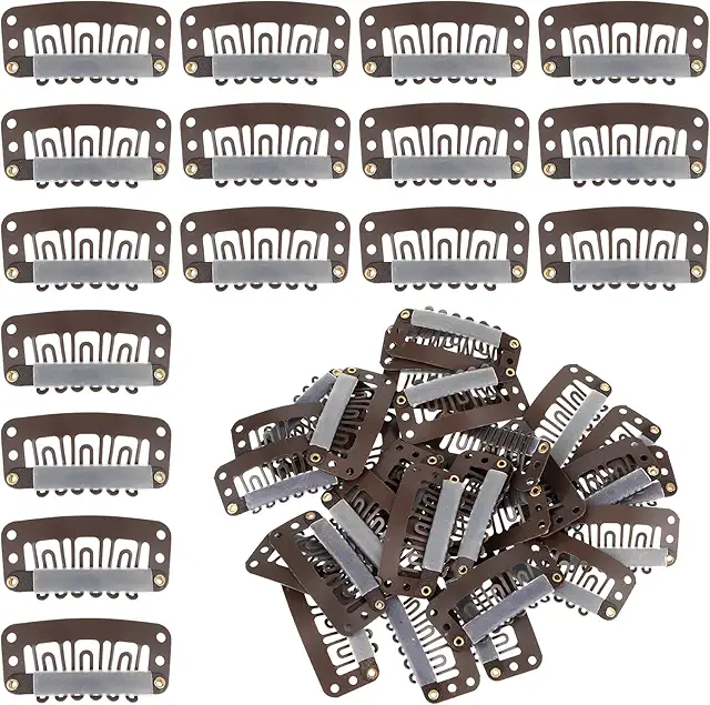 Larrel 30 Stück U-förmige Haar Extensions Clips in Braun - Hår Extensions Clips