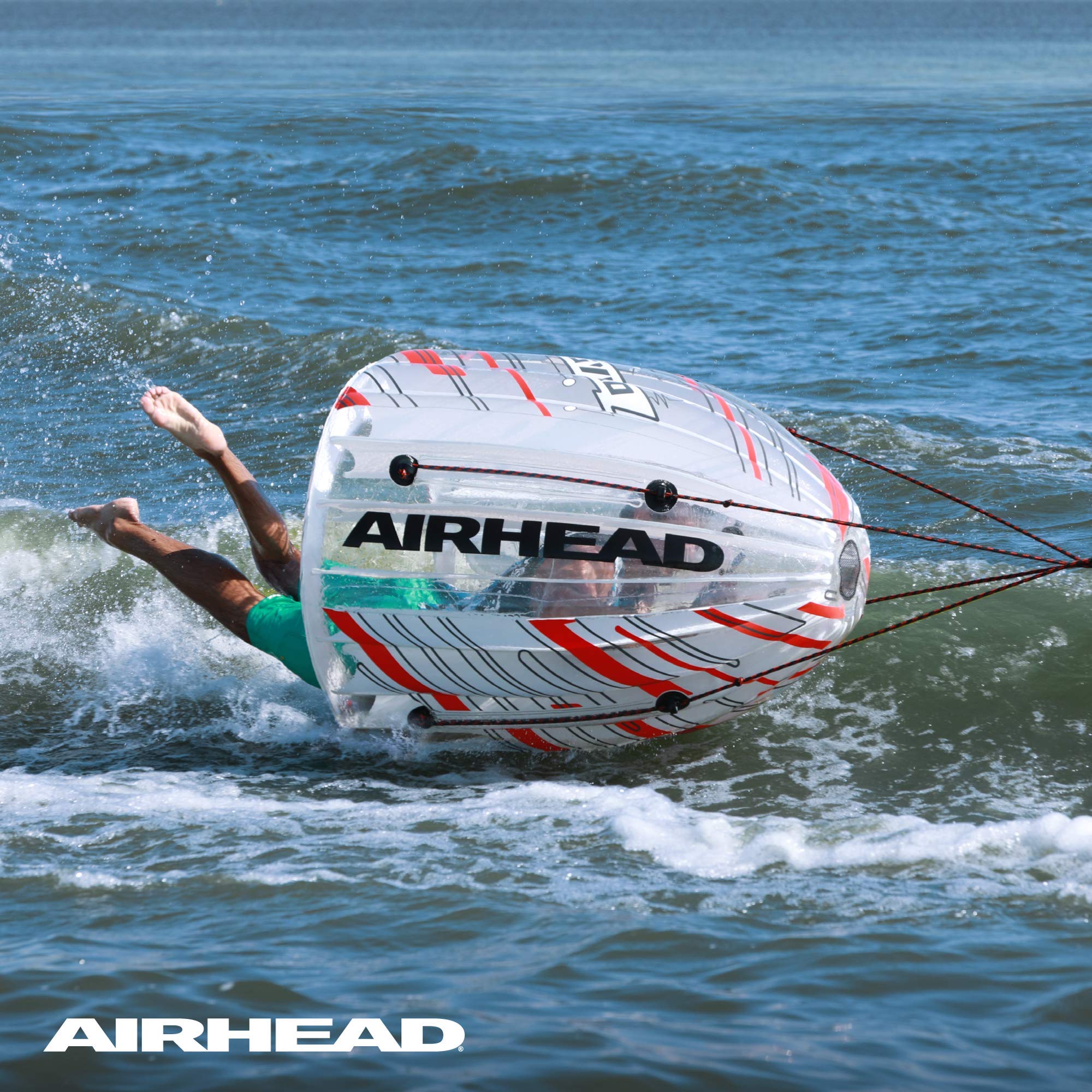 Airhead Gyro, 1 Rider Spinning Towable Tube for Boating with Tumbling Action