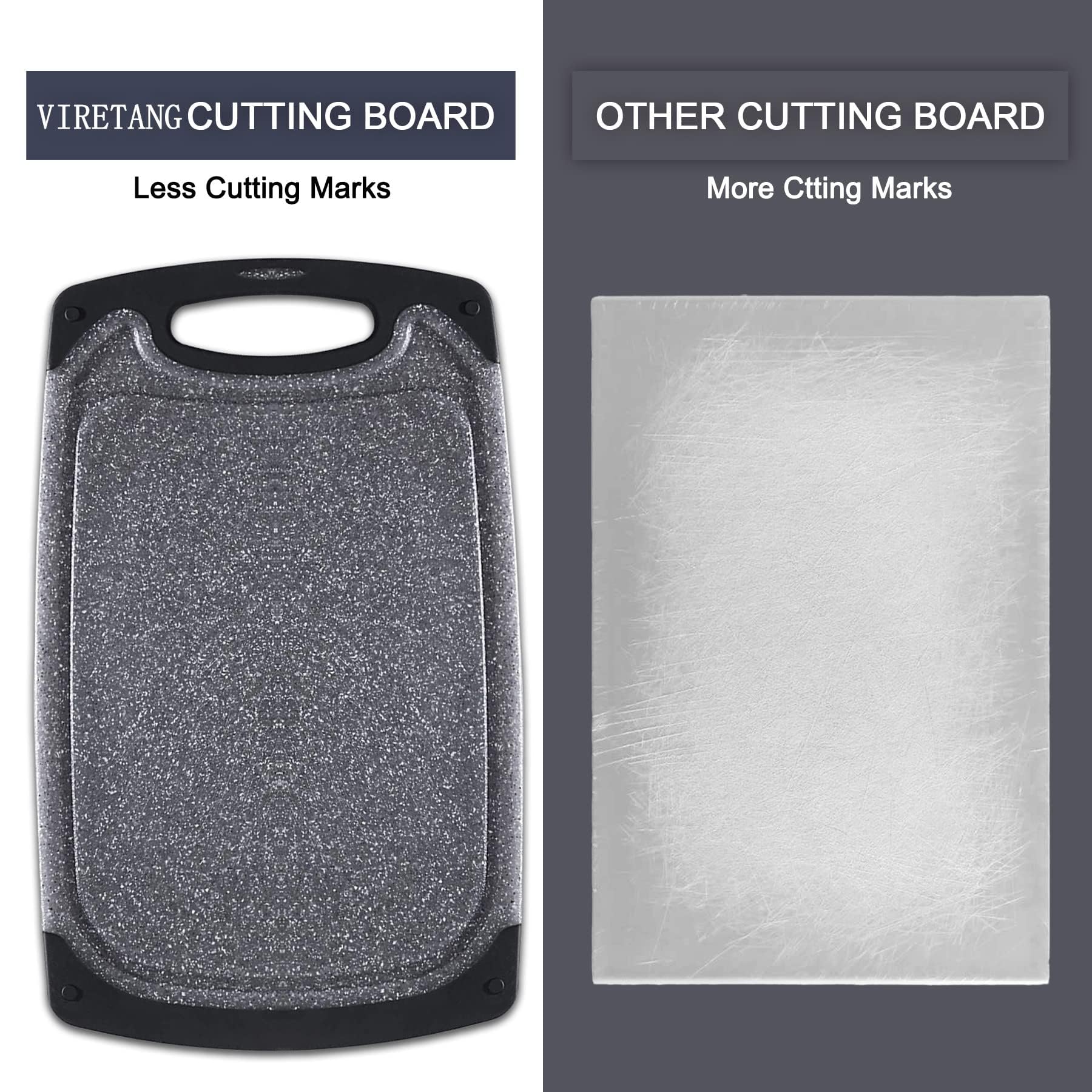 Cutting Boards for Kitchen Large-Small Cutting Board Set of 3, Dishwasher Safe, Juice Groove, Easy Grip Handle - Image 4