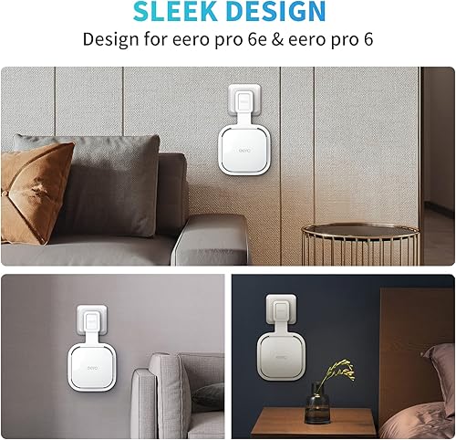Miniatura 3 de Soporte de montaje en pared para sistema Wi-Fi de malla eero Pro 6ePro 6, soporte de montaje en pared para malla de tres bandas eero Pro 6e, soporte