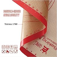 Vista 9 de Juego de 6 alfombrillas de silicona para hornear, antiadherentes, reutilizables, para hacer macarrones, pizzas, galletas, pasteles, pan, bollos