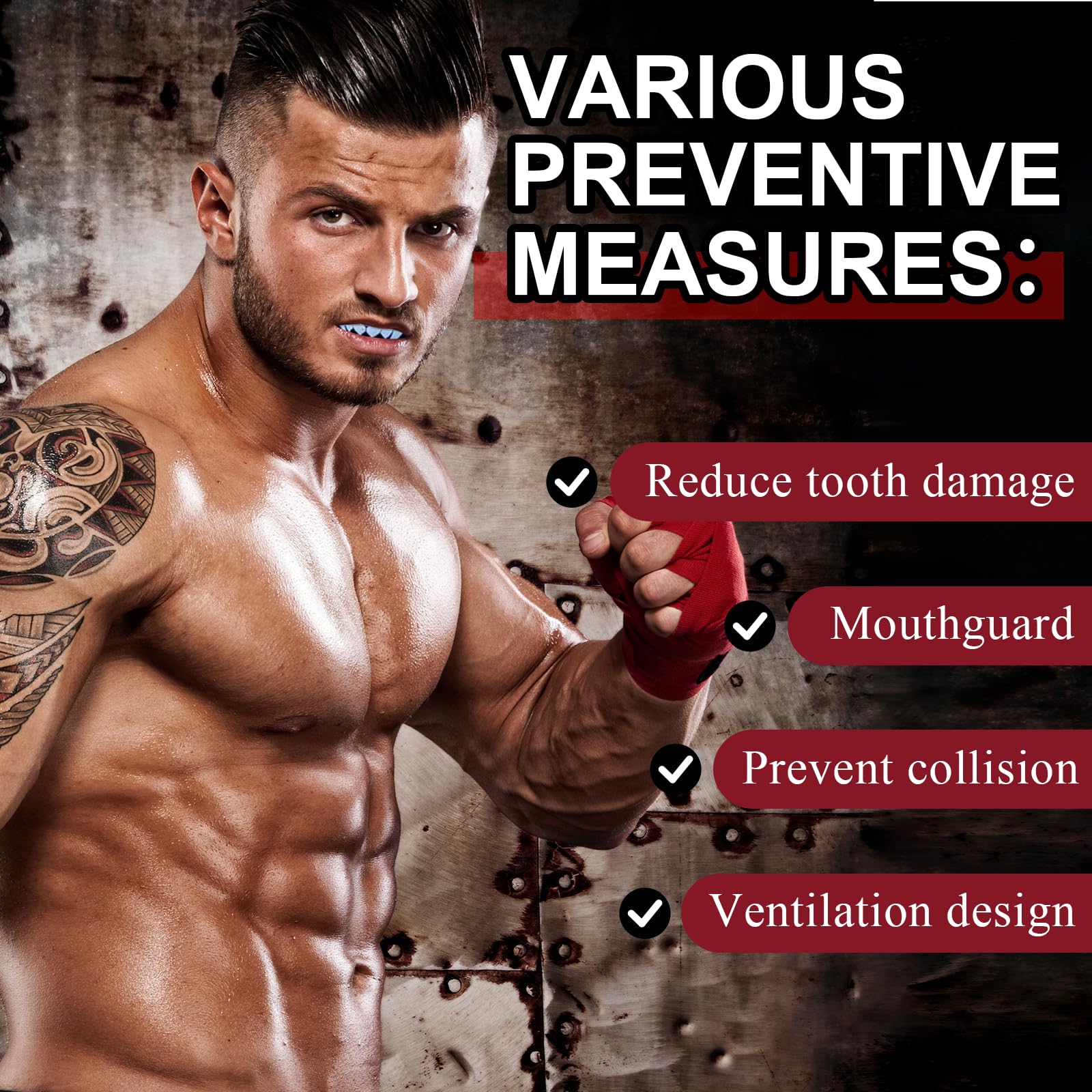 Sport Protège-Dents,Protege Dents Boxe pour Adultes,Adultes Sport Bouche de Protection,Gouttière Coque DentaireProtege Dent,Pour boxe et autres sports et de combat,Noir