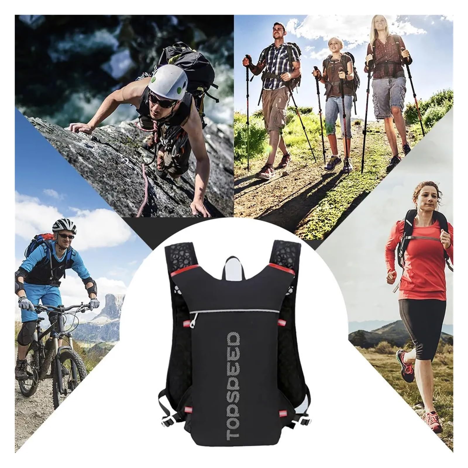 Gilet d'hydratation pour la course à pied – Sac à dos ultra léger pour trail, marathon et cyclisme – Sac à eau essentiel pour l'hydratation pendant l'exercice