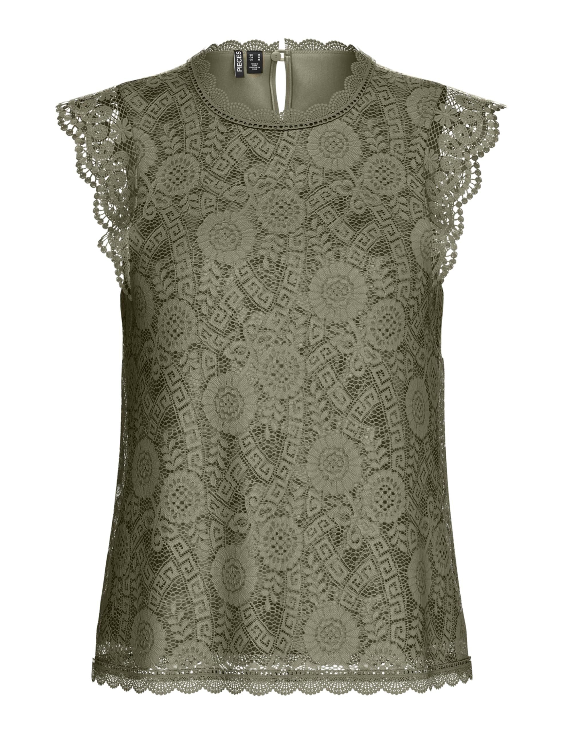 Pieces Damen Pcolline Sl Lace Top Noos Tanktop