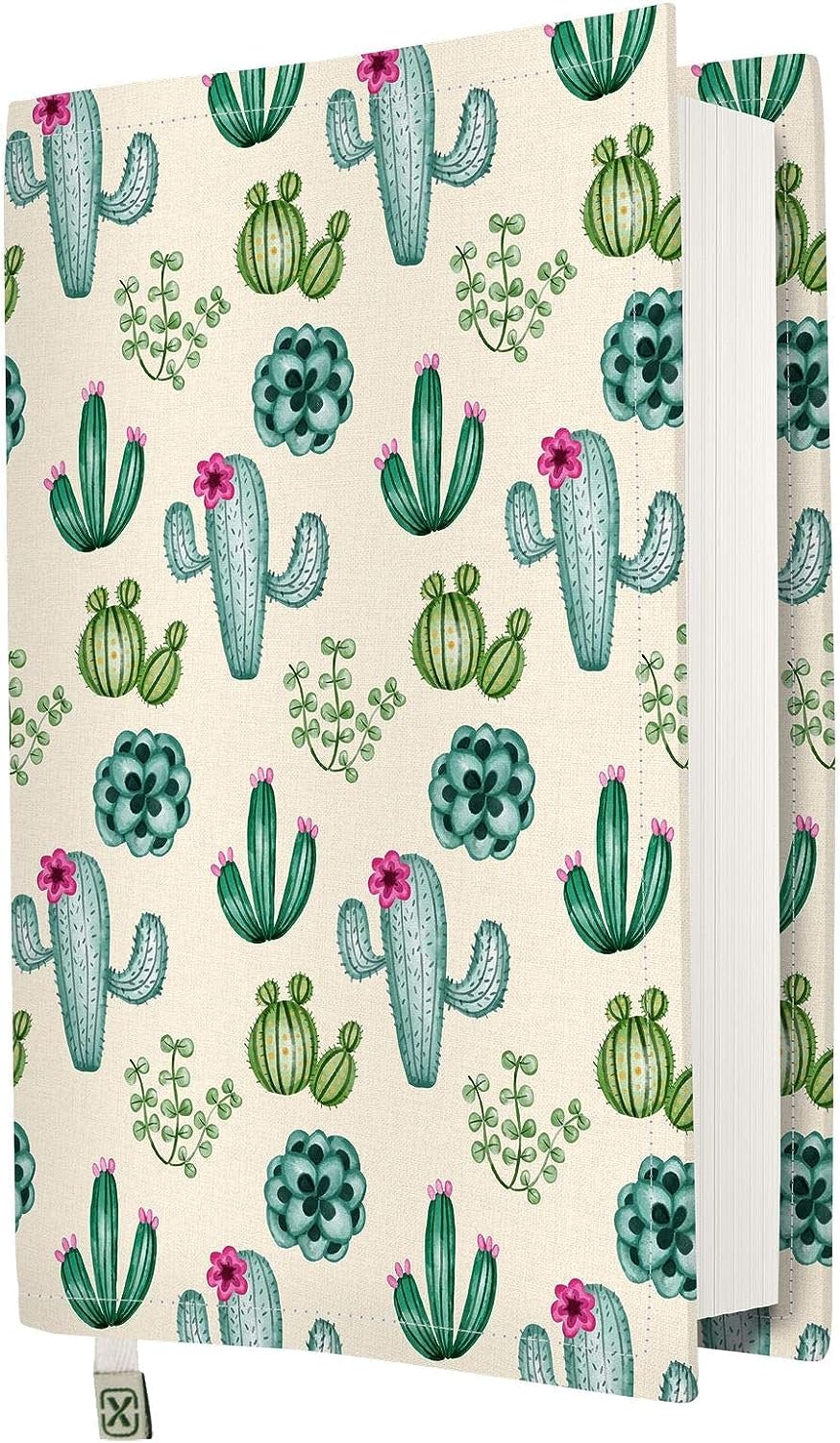 Copertina Libro MOSSO - Tessuto Lavabile Impermeabile, Design Cactus XL