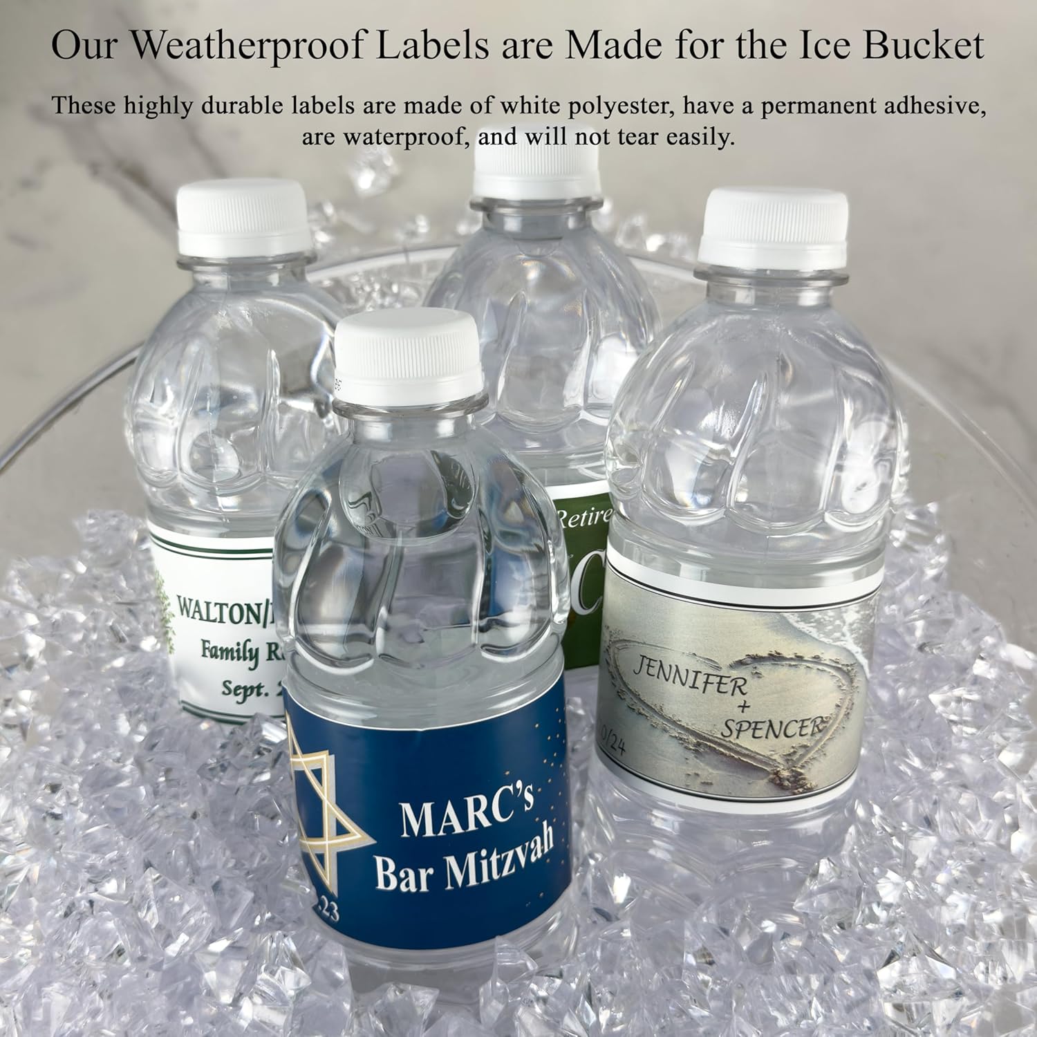 High School Prom Water Bottle Labels, Personalized, Waterproof (Set of 24)(YP46)