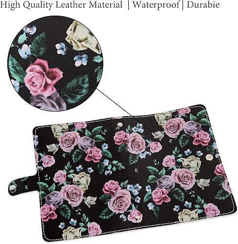 Miniatura 6 de Hennaja Libro organizador de píldoras, bolsas de píldoras de plástico transparente, autosellantes, organizador de medicamentos de viaje (1 rosa