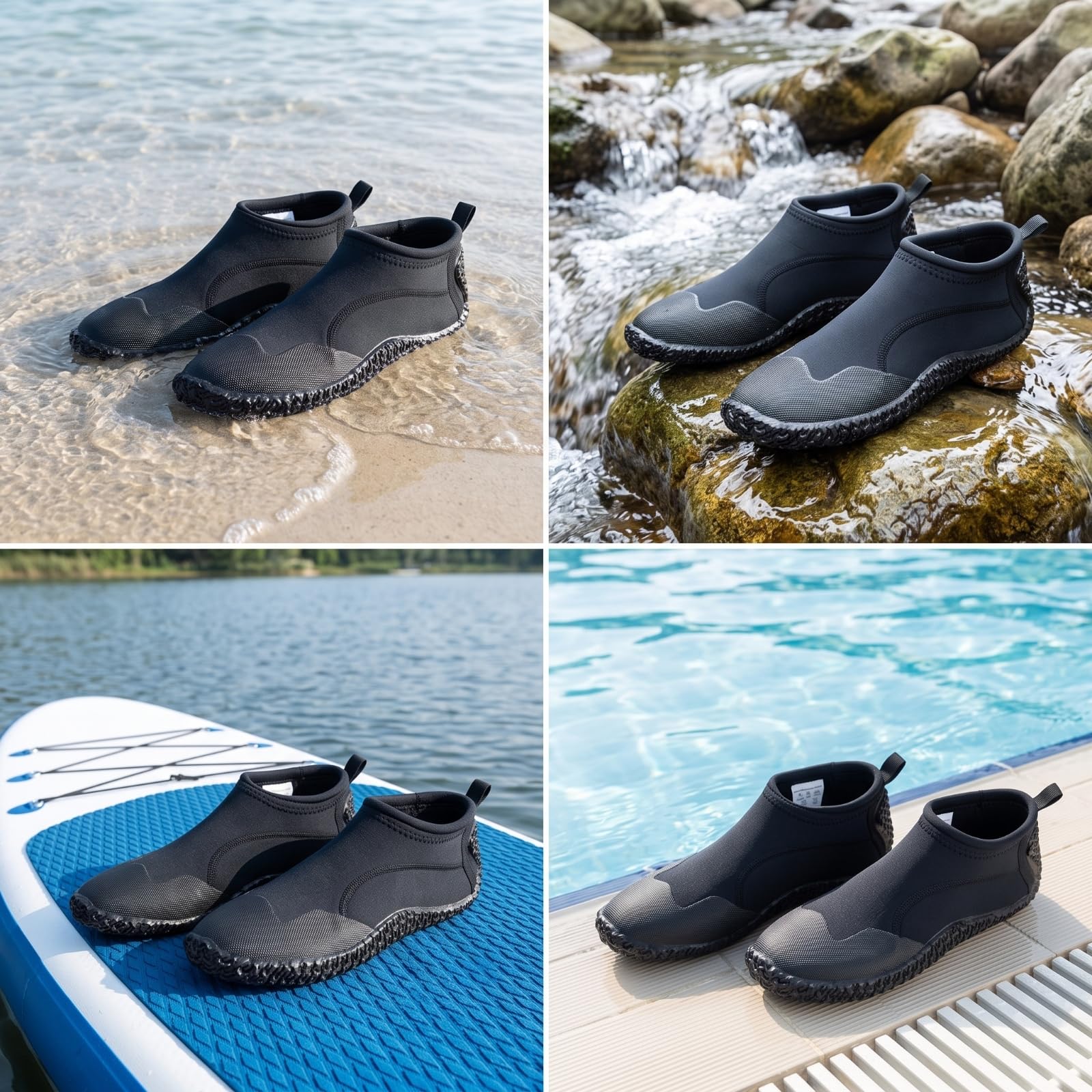 Chaussures Plongée en Néoprène Antidérapant Bottillons Plongée avec Semelle en Caoutchouc Léger pour Plongeurs, Numeric_43