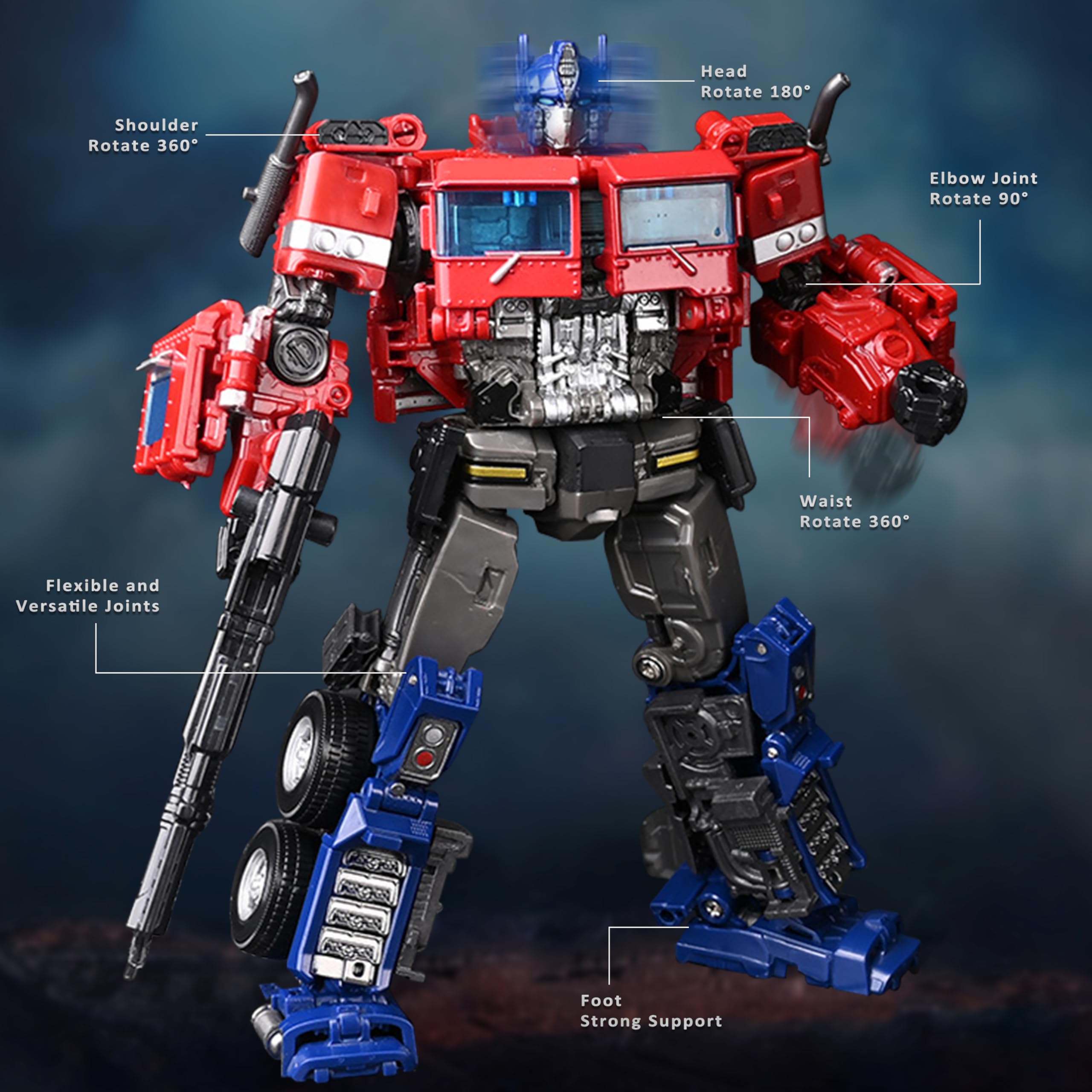 Transformable Toys Figurine, Grande Taille Car Robot Transforming Jouets Figurine, Cadeaux pour Les Enfants de Plus 7+ Ans