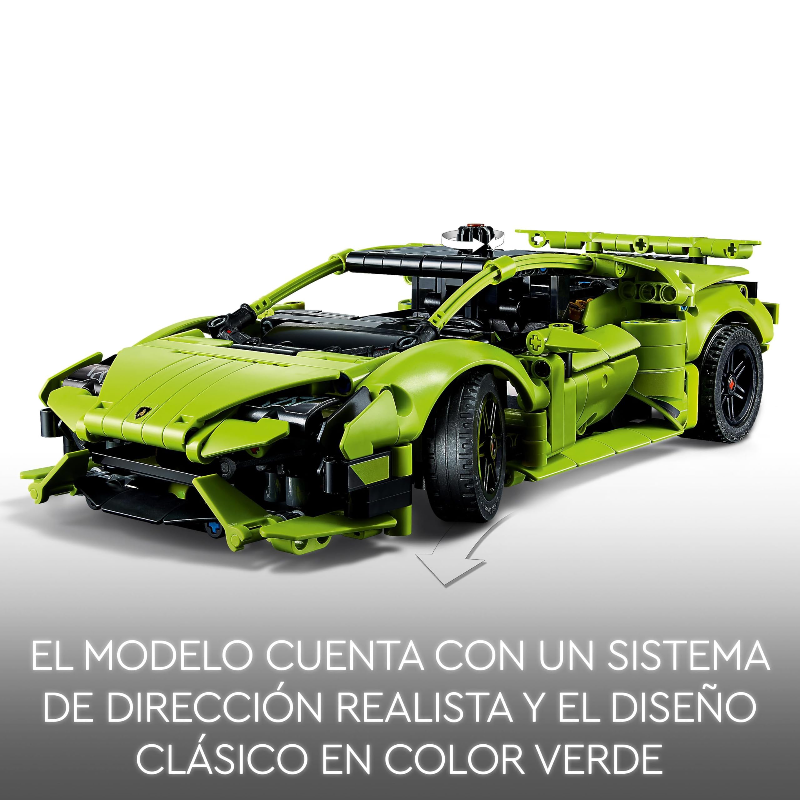 LEGO 42161 Technic Lamborghini Huracán Tecnica, Kit de Maqueta de Construcción de Coche de Carreras de Juguete para Niños, Niñas y Aficionados al Motor, Idea de Regalo Coleccionable