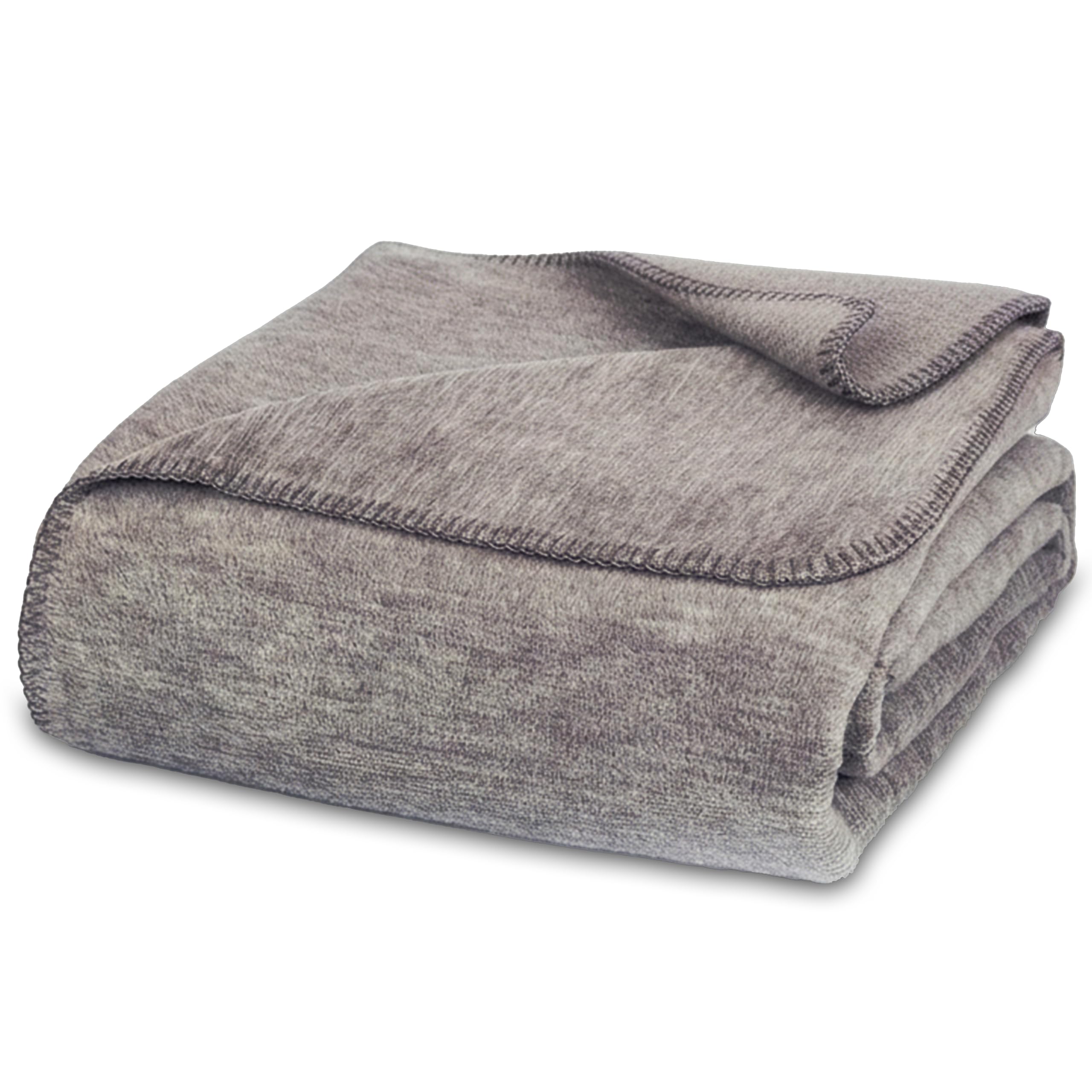 Glart cuddly blanket gray mottled 130x170 cm. Soft & warm wool blanket extra fluffy for sofa & couch. Ideal as a bedspread or sofa throw. Without sleeves