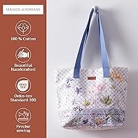 Vista 223 de Maison d' Hermine Bolsa de lona para mujer, bolsa de lona de algodón reutilizable para el hombro, bolsas de comestibles a granel con asa para 01