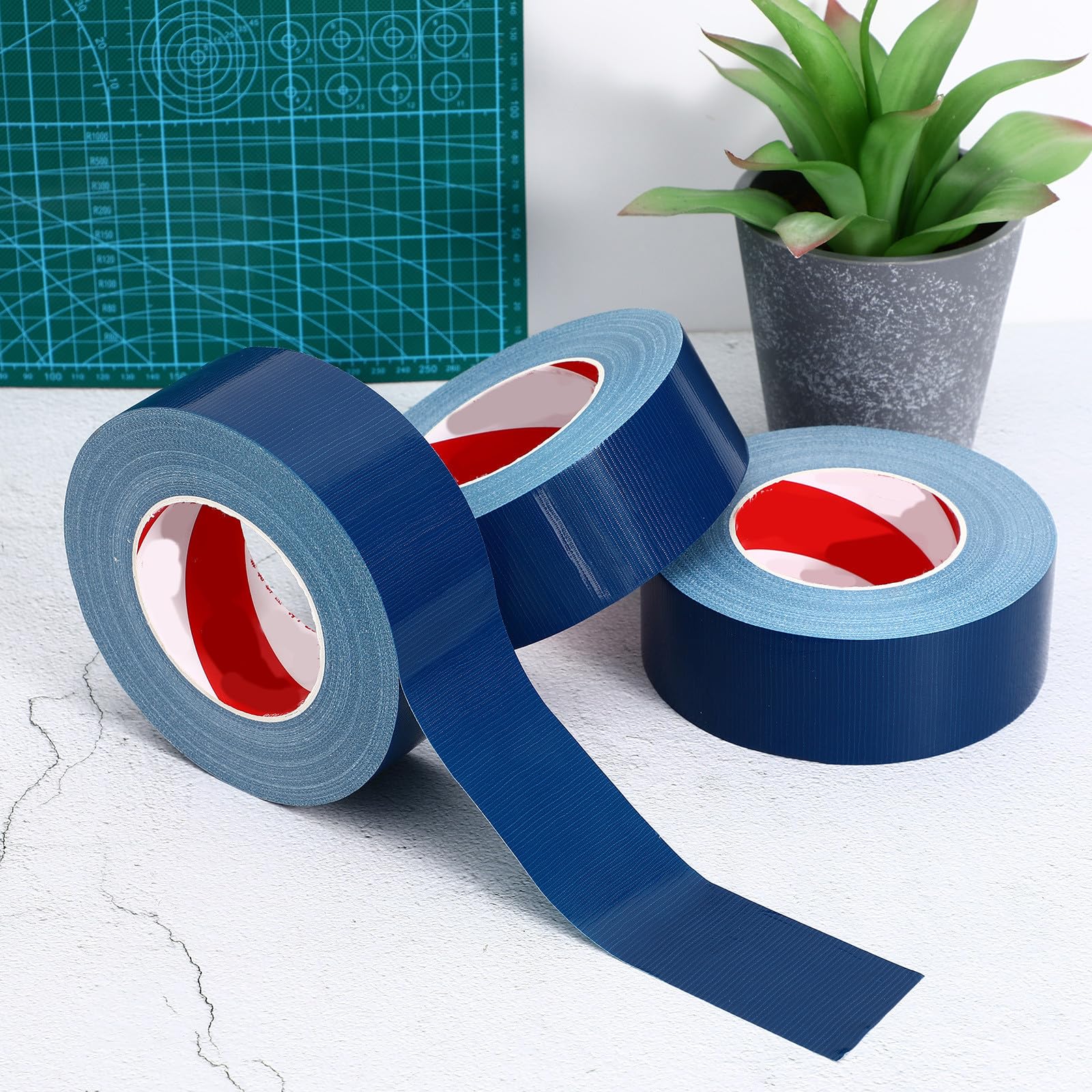 PACKOVE 3 Rouleaux Ruban Adhésif de Canalisation Lourd Bleu 50mm X 5m