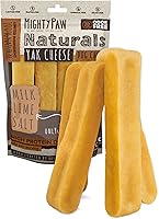 MightyPaw Yak Cheese Dog Chews for Aggressive Chewers - Natural Long-Lasting High-Protein Treats for Large Dogs (4 Pack)