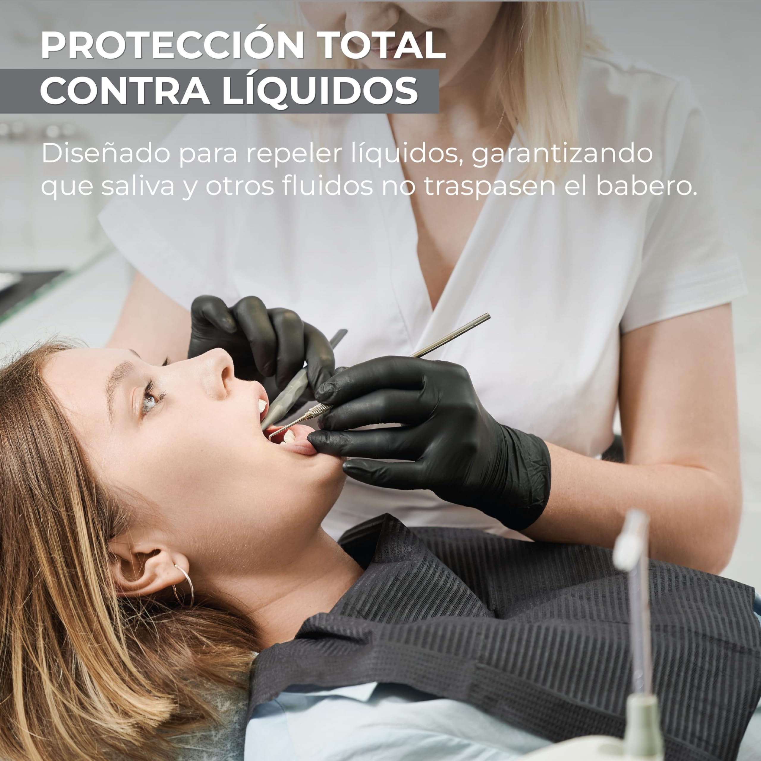 Baberos Desechables Impermeables 45x33 cm para Dentistas y Tatuadores