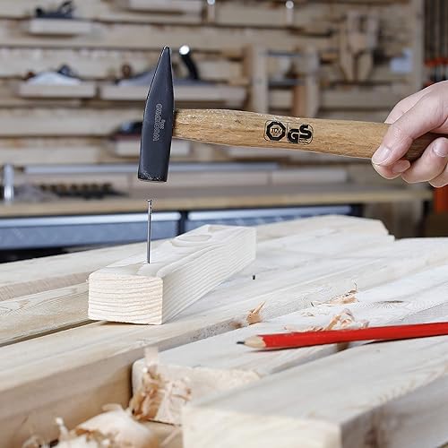 Miniatura 2 de WORKPRO Martillo de maquinistas W041017 con mango de madera dura, acero al carbono forjado en caída (paquete individual)