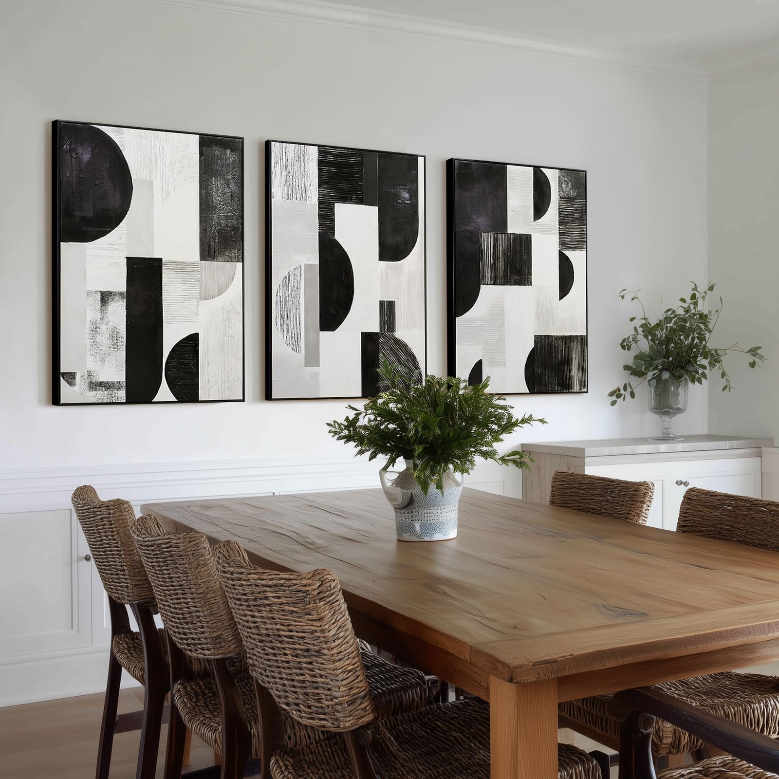 Amazon.com: Zessonic Abstract Black White and Grey Modern Geometry