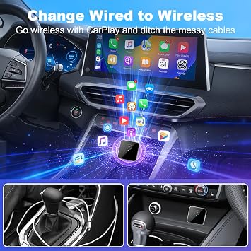 2 in 1 Wireless Carplay Adapter, 2026 Upgraded for iOS&Android Auto Dongle