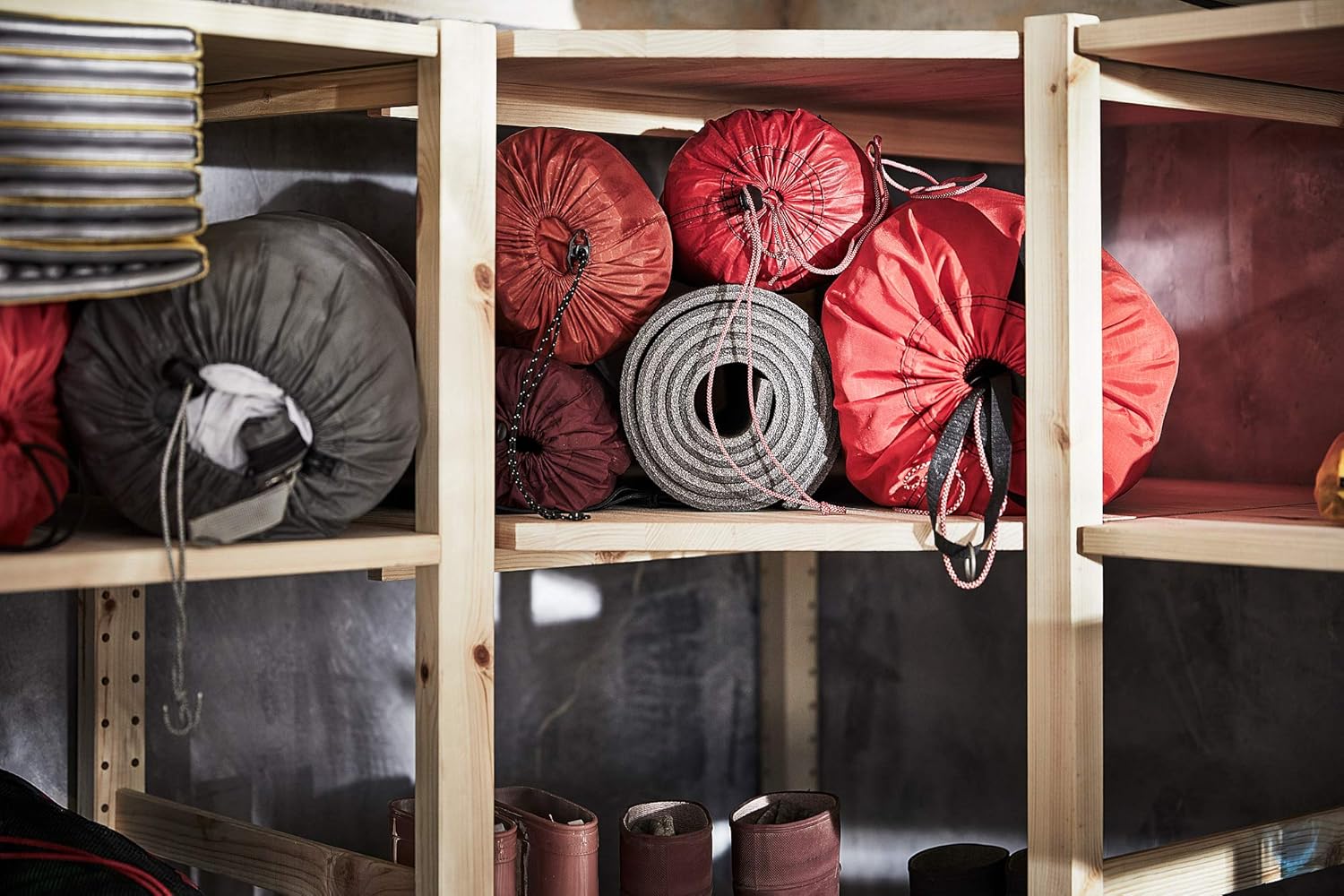 IVAR 4 sections/corner, pine, 229/144x30x179 cm