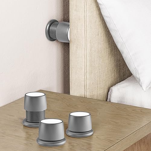 Miniatura 12 de Topes de cabecero, tapón de pared de cama de 1.6 a 2.6 pulgadas, herramienta antivibraciones ajustable, estabilizador de cama para muebles de pared