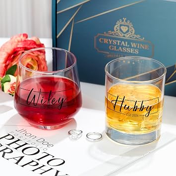 YENCHORN Wedding Gifts for Couples Mr and Mrs Gifts Wedding Gift for Newlyweds Bridal Shower Gift for Bride and Groom Just Married Presents for Hubby and Wifey Newly Wed Presents for Him and Her
