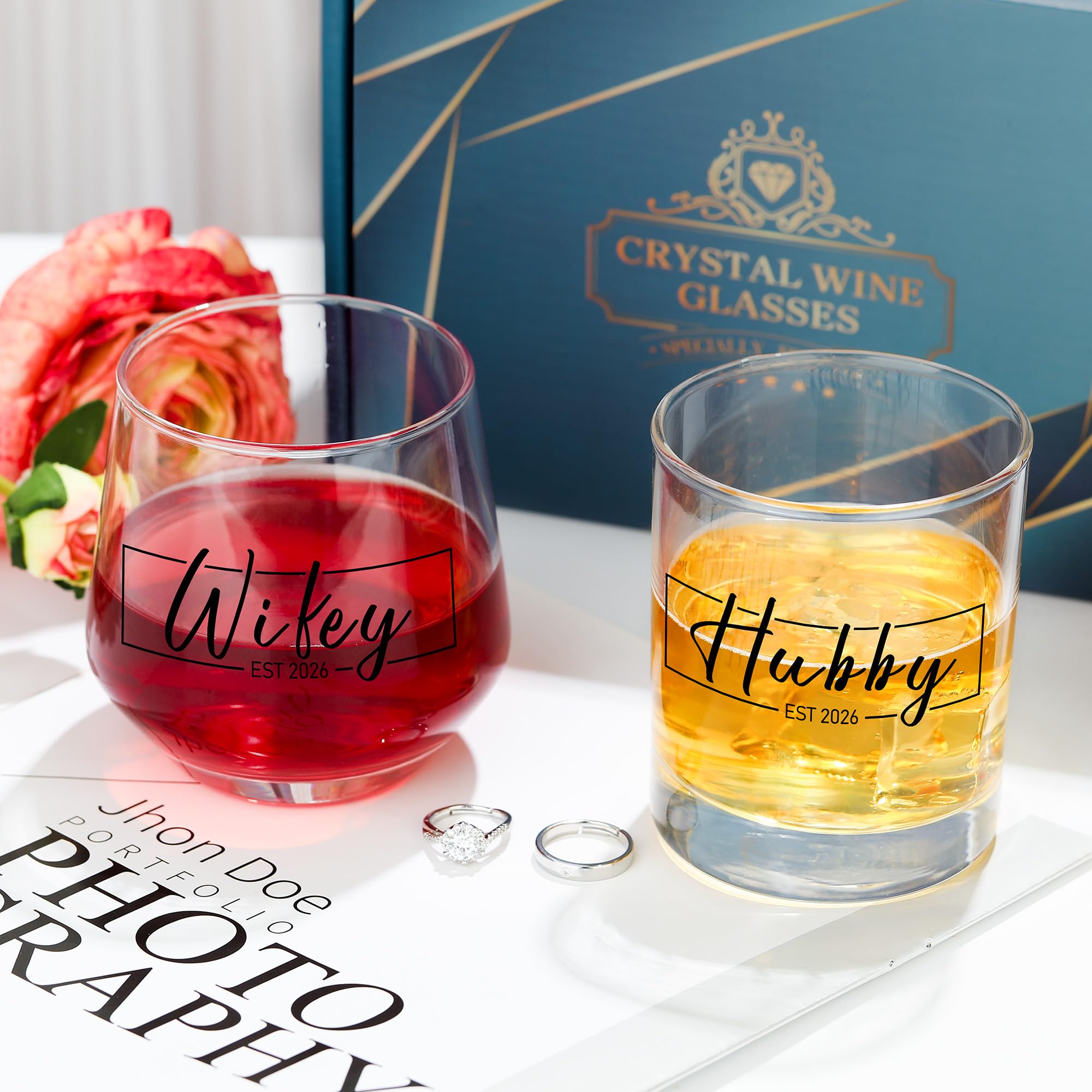Regalos de boda para parejas, regalos de señor y señora, regalos de boda para recién casados, regalos de despedida de soltera para novia y novio, regalos de recién casados, regalos para marido y