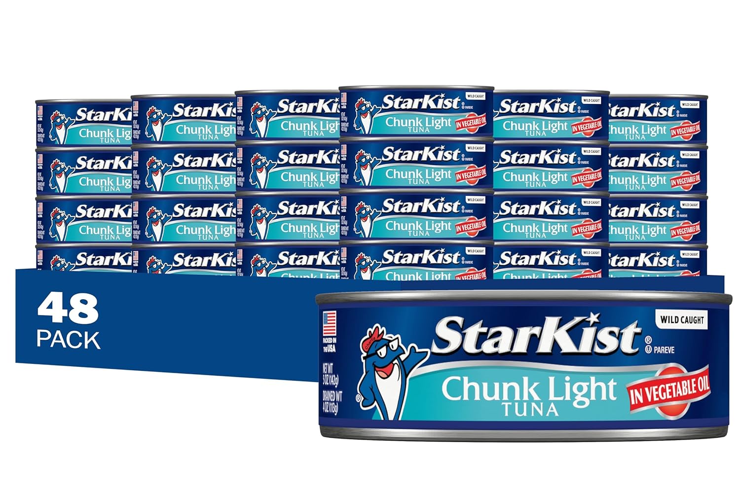 StarKist Chunk Light Tuna in Oil, 5 Oz, Pack of 48
