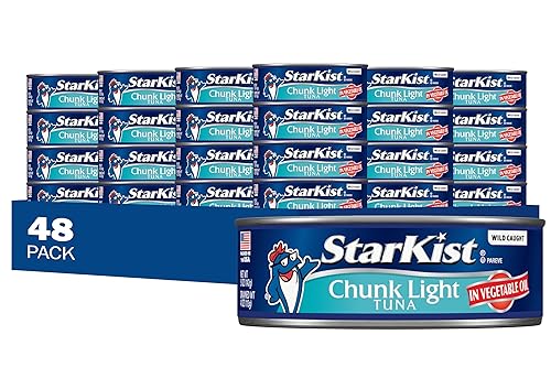 Porciones ligeras StarKist de atún en aceite, lata de 142 g (paquete de 48)