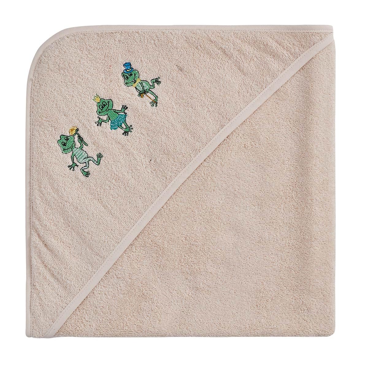 Cape de bain bébé Kermy Sensei Maison couleur pétale en coton doux