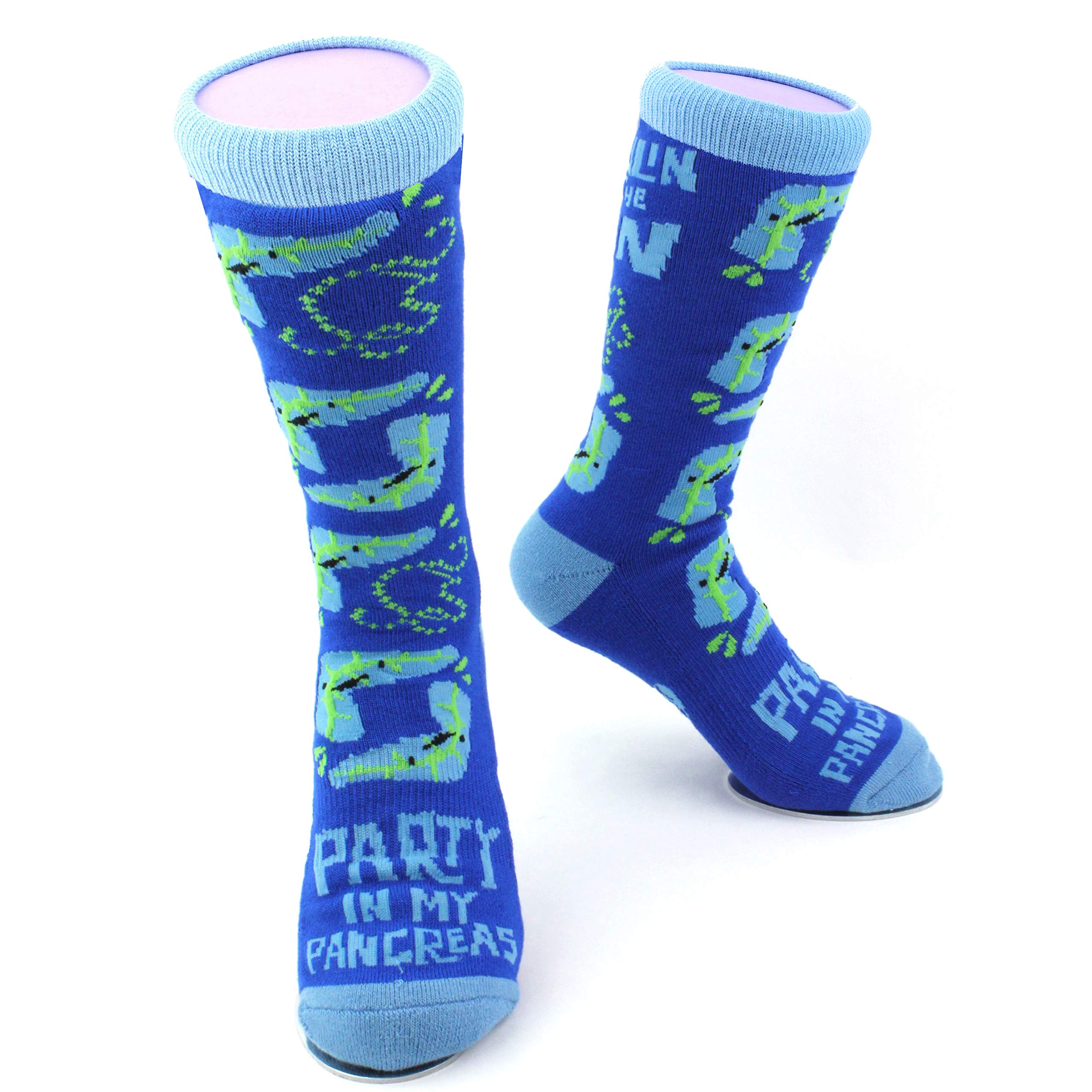 I Heart GutsPancreas Socks – Party in My Pancreas + Insulin For the Win – Funny Diabetes Gift, Pancreatic Health Support, Type 1 & Type 2 Diabetes, Insulin Users, Get Well Present