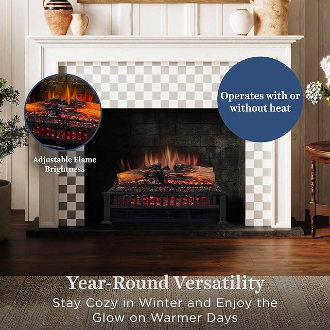 Chimenea Eléctrica Country Living 27 Pulgadas LED Negro miniatura 4