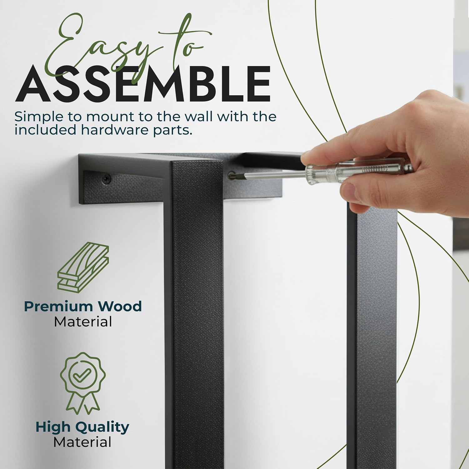 RELODECOR Blanket Wall Rack – Floating Shelf for Living Room & Bedroom, Rustic Wall-Mounted Blanket Holder, Bedding & Towel Organizer, Space-Saving, Stylish Black Design