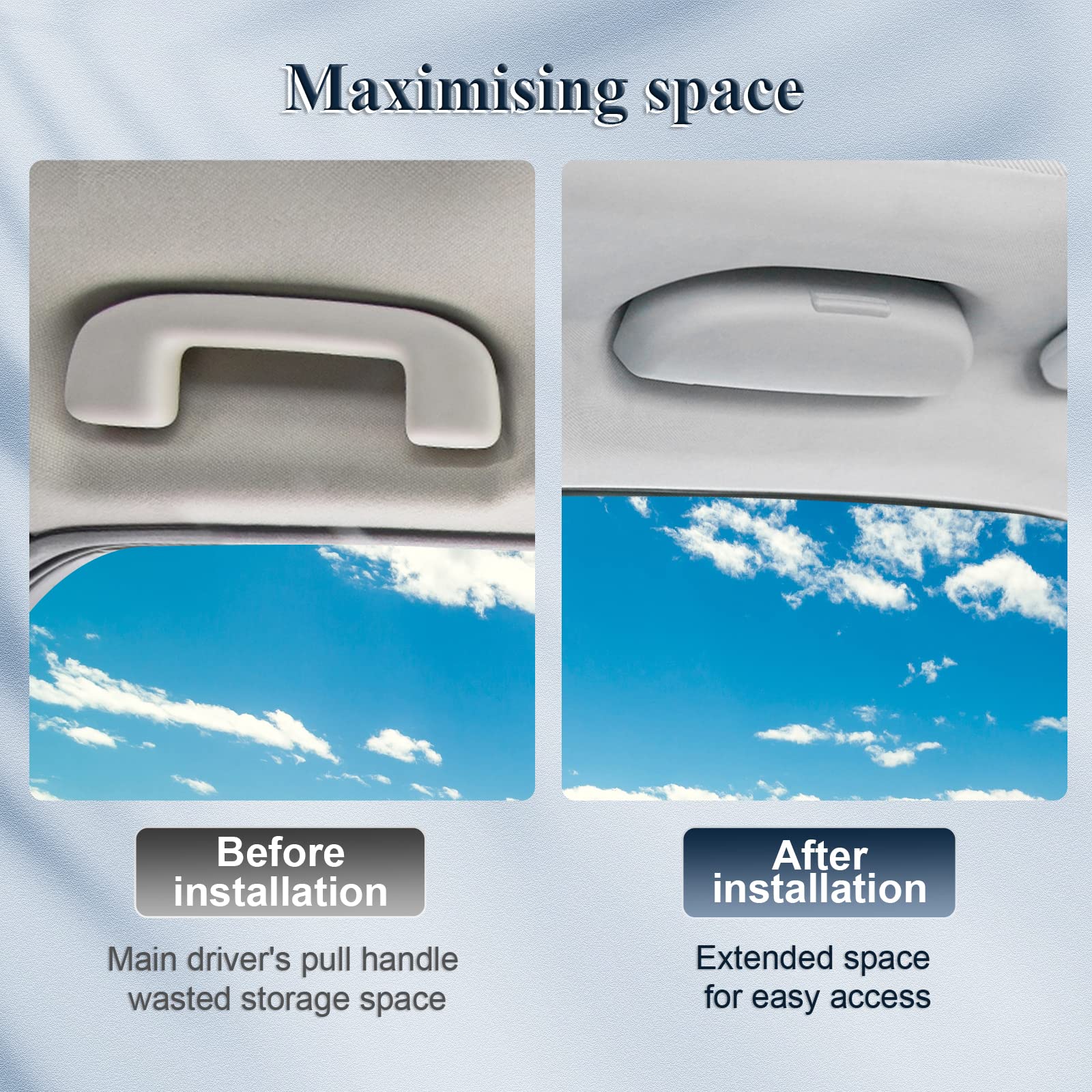BIBIBO Porta Occhiali Compatibile con Jeep Renegade BU 2015-2024, Supporto Occhiali da Sole Auto, Organizer Interno Auto