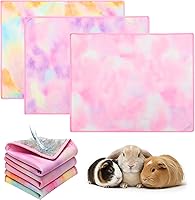 Vista 1 de Alfombrilla para jaula de conejillo de indias, paquete de 3 unidades, 19.2 x 24 pulgadas, impermeable, accesorios de ropa de cama para animales