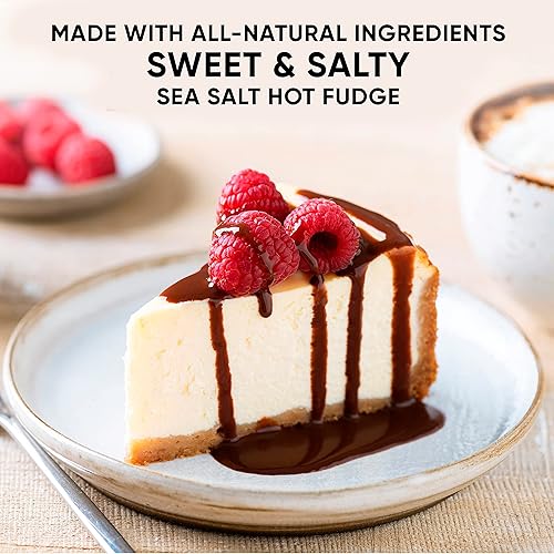 Miniatura 3 de King's Cupboard Salsa de chocolate caliente con sal marina, la salsa de dulce de azúcar caliente perfecta para cubrir helados y postres, llovizna de