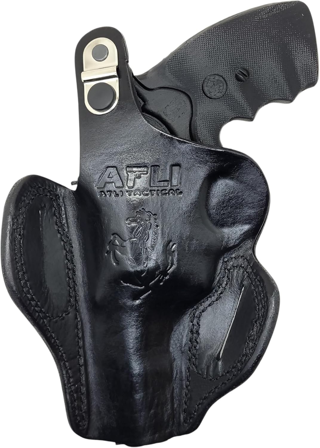 Leather OWB K/L Frame Holster - GP100 Leather Holster - for Rgr GP100, Smith & Wesson 686 66, 10 19 Classic, Taurus 65 66, Colt Python, King Cobra Pistols - 357 Magnum 4 inch Barrel Holsters
